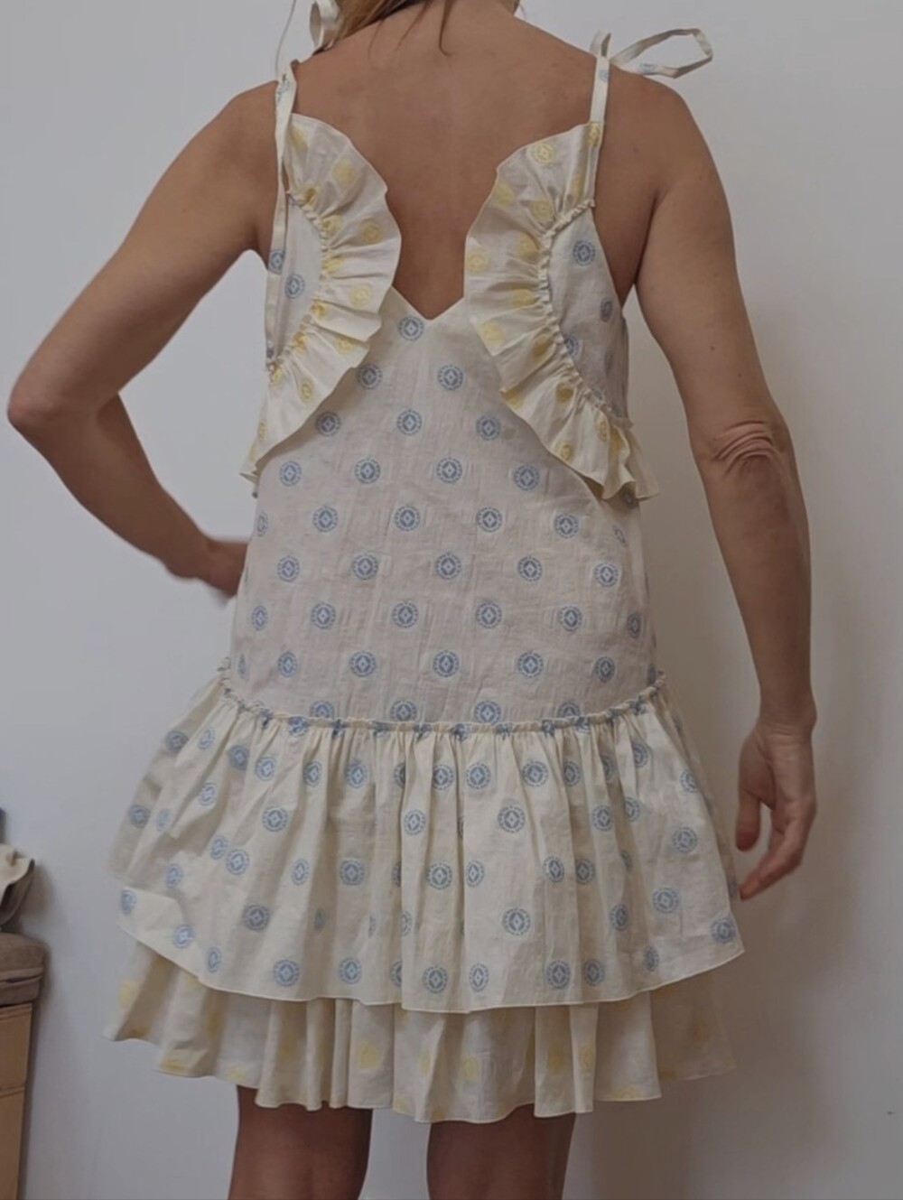 Nwot Nadya Dzyak Ukraine Runway Silk Taffeta Polka Dot Abstract Zimmerman Dress - Picture 7 of 11